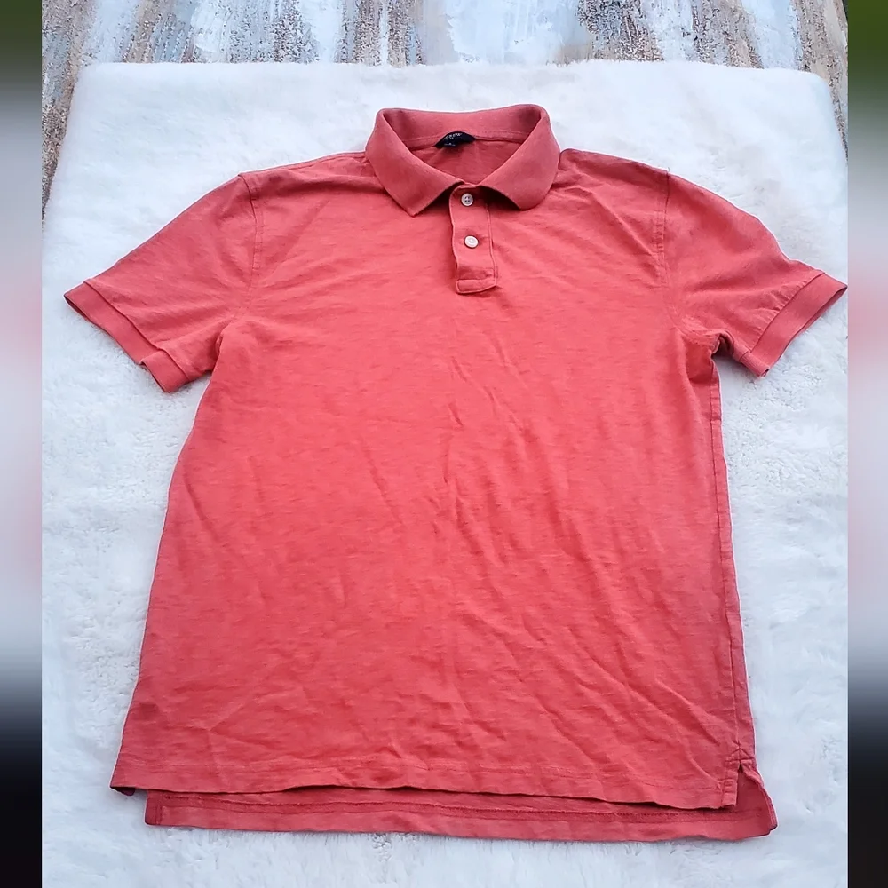 J. Crew Men's Coral Short Sleeve Poloso Size SMALL